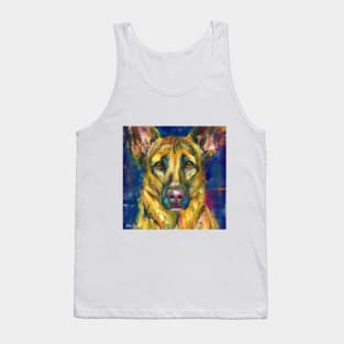 Colorful German Shepherd Artistic Painting Tank Top